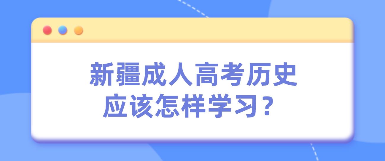 新疆成人高考历史应该怎样学习？