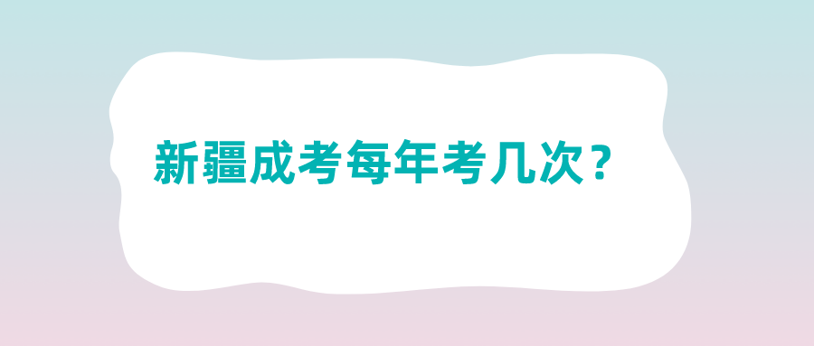 新疆成考每年考几次？