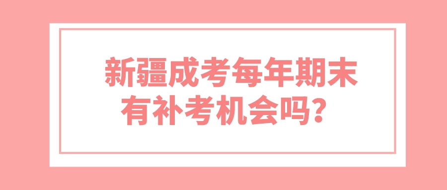 新疆成考每年期末有补考机会吗？