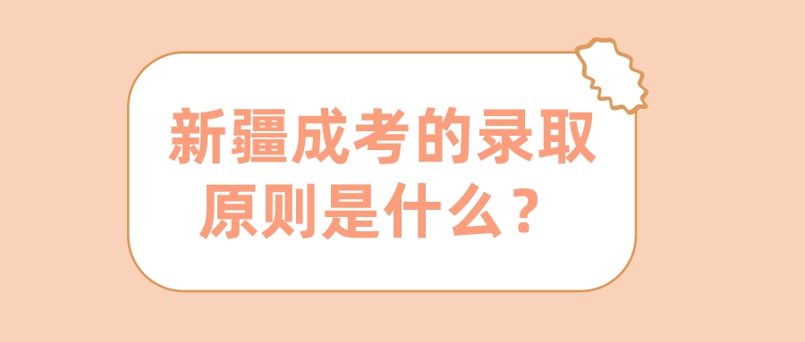 新疆成考的录取原则是什么？