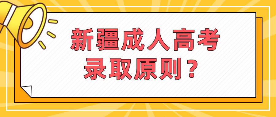 新疆成人高考录取原则？